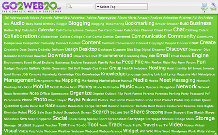 Go2Web2.0 tag cloud