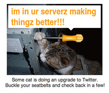 Twitter server problem screen #1