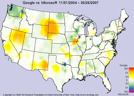 Battle Map for Google and Microsoft